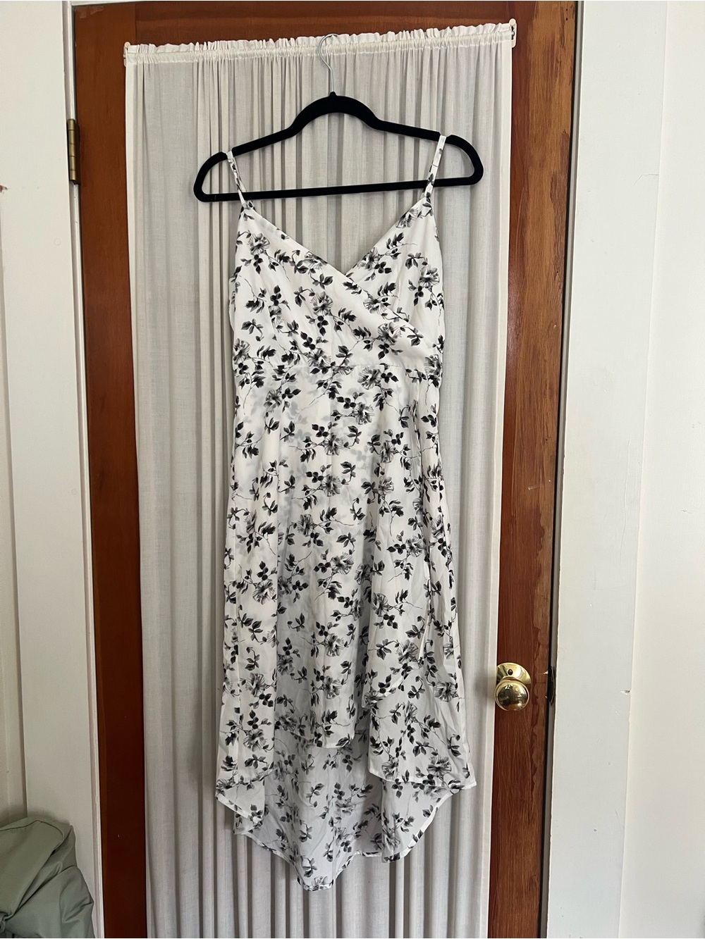 White Floral High-Low Dress